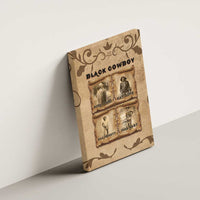 Black Cowboy Canvas Wall Art Melanin Black History Western Grunge - Wonder Print Shop