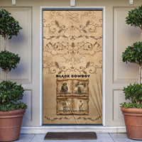 Black Cowboy Door Cover Melanin Black History Western Grunge - Wonder Print Shop