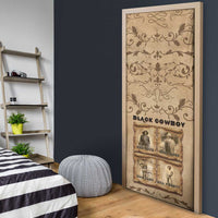 Black Cowboy Door Cover Melanin Black History Western Grunge - Wonder Print Shop