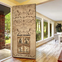 Black Cowboy Door Cover Melanin Black History Western Grunge - Wonder Print Shop