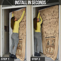 Black Cowboy Door Cover Melanin Black History Western Grunge - Wonder Print Shop