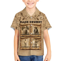 Black Cowboy Hawaiian Shirt Melanin Black History Western Grunge - Wonder Print Shop