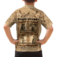 Black Cowboy Hawaiian Shirt Melanin Black History Western Grunge - Wonder Print Shop