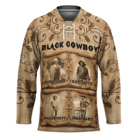 Black Cowboy Hockey Jersey Melanin Black History Western Grunge - Wonder Print Shop