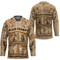 Black Cowboy Hockey Jersey Melanin Black History Western Grunge - Wonder Print Shop