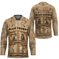 Black Cowboy Hockey Jersey Melanin Black History Western Grunge - Wonder Print Shop
