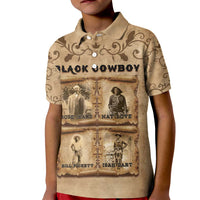 Black Cowboy Kid Polo Shirt Melanin Black History Western Grunge - Wonder Print Shop