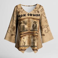 Black Cowboy Kimono Sleeve Blouse Melanin Black History Western Grunge - Wonder Print Shop