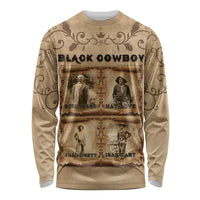 Black Cowboy Long Sleeve Shirt Melanin Black History Western Grunge - Wonder Print Shop