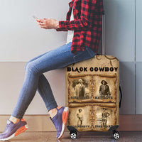 Black Cowboy Luggage Cover Melanin Black History Western Grunge - Wonder Print Shop