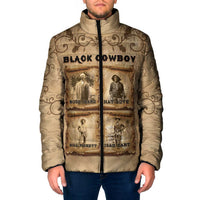 Black Cowboy Padded Jacket Melanin Black History Western Grunge - Wonder Print Shop