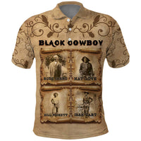 Black Cowboy Polo Shirt Melanin Black History Western Grunge - Wonder Print Shop