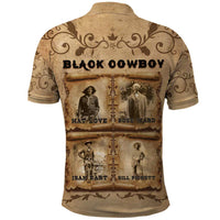 Black Cowboy Polo Shirt Melanin Black History Western Grunge - Wonder Print Shop