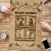 Black Cowboy Puzzle Melanin Black History Western Grunge - Wonder Print Shop