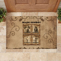 Black Cowboy Rubber Doormat Melanin Black History Western Grunge - Wonder Print Shop