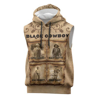 Black Cowboy Sleeveless Hoodie Melanin Black History Western Grunge - Wonder Print Shop