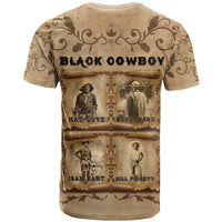 Black Cowboy T Shirt Melanin Black History Western Grunge - Wonder Print Shop
