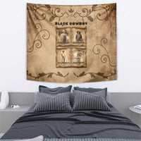Black Cowboy Tapestry Melanin Black History Western Grunge - Wonder Print Shop
