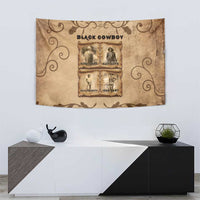 Black Cowboy Tapestry Melanin Black History Western Grunge - Wonder Print Shop