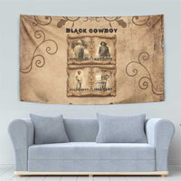 Black Cowboy Tapestry Melanin Black History Western Grunge - Wonder Print Shop