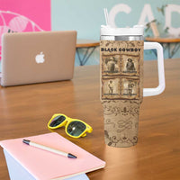 Black Cowboy Tumbler With Handle Melanin Black History Western Grunge - Wonder Print Shop