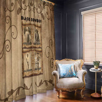 Black Cowboy Window Curtain Melanin Black History Western Grunge - Wonder Print Shop