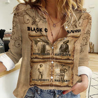 Black Cowboy Women Casual Shirt Melanin Black History Western Grunge - Wonder Print Shop