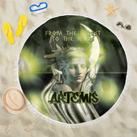 Ancient Greek Artemis Beach Blanket Goddess Of The Moon - Wonder Print Shop