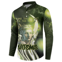 Ancient Greek Artemis Button Sweatshirt Goddess Of The Moon - Wonder Print Shop