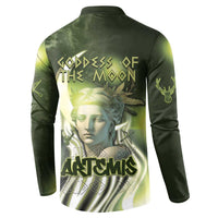 Ancient Greek Artemis Button Sweatshirt Goddess Of The Moon - Wonder Print Shop