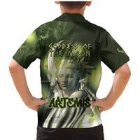 Ancient Greek Artemis Family Matching Mermaid Dress and Hawaiian Shirt Goddess Of The Moon - Wonder Print Shop