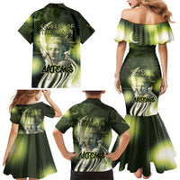 Ancient Greek Artemis Family Matching Mermaid Dress and Hawaiian Shirt Goddess Of The Moon - Wonder Print Shop