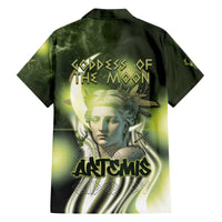 Ancient Greek Artemis Family Matching Off The Shoulder Long Sleeve Dress and Hawaiian Shirt Goddess Of The Moon - Wonder Print Shop