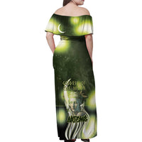 Ancient Greek Artemis Family Matching Off Shoulder Maxi Dress and Hawaiian Shirt Goddess Of The Moon - Wonder Print Shop
