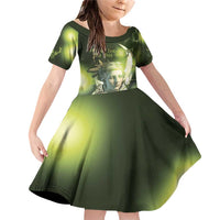 Ancient Greek Artemis Family Matching Off Shoulder Short Dress and Hawaiian Shirt Goddess Of The Moon - Wonder Print Shop