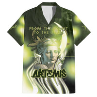 Ancient Greek Artemis Family Matching Puletasi and Hawaiian Shirt Goddess Of The Moon - Wonder Print Shop