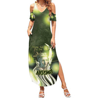 Ancient Greek Artemis Family Matching Summer Maxi Dress and Hawaiian Shirt Goddess Of The Moon - Wonder Print Shop