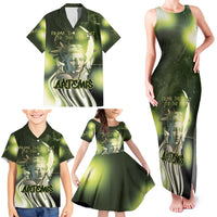Ancient Greek Artemis Family Matching Tank Maxi Dress and Hawaiian Shirt Goddess Of The Moon - Wonder Print Shop