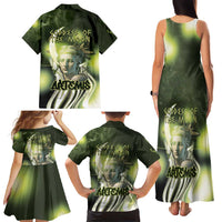 Ancient Greek Artemis Family Matching Tank Maxi Dress and Hawaiian Shirt Goddess Of The Moon - Wonder Print Shop
