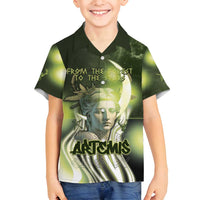 Ancient Greek Artemis Family Matching Tank Maxi Dress and Hawaiian Shirt Goddess Of The Moon - Wonder Print Shop