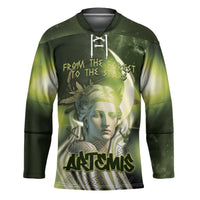Ancient Greek Artemis Hockey Jersey Goddess Of The Moon - Wonder Print Shop