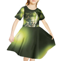 Ancient Greek Artemis Kid Short Sleeve Dress Goddess Of The Moon - Wonder Print Shop