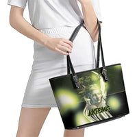 Ancient Greek Artemis Leather Tote Bag Goddess Of The Moon - Wonder Print Shop