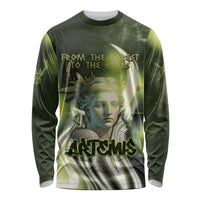 Ancient Greek Artemis Long Sleeve Shirt Goddess Of The Moon - Wonder Print Shop