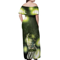 Ancient Greek Artemis Off Shoulder Maxi Dress Goddess Of The Moon - Wonder Print Shop