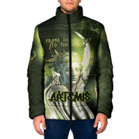 Ancient Greek Artemis Padded Jacket Goddess Of The Moon - Wonder Print Shop