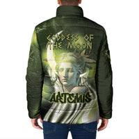 Ancient Greek Artemis Padded Jacket Goddess Of The Moon - Wonder Print Shop