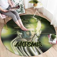 Ancient Greek Artemis Round Carpet Goddess Of The Moon - Wonder Print Shop