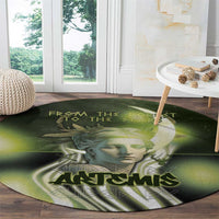 Ancient Greek Artemis Round Carpet Goddess Of The Moon - Wonder Print Shop