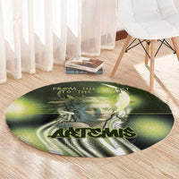 Ancient Greek Artemis Round Carpet Goddess Of The Moon - Wonder Print Shop